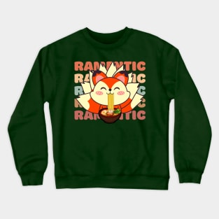 Cute Fox Eating Ramen Crewneck Sweatshirt